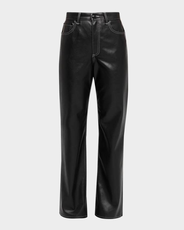 Shea Straight Faux-Leather Pants